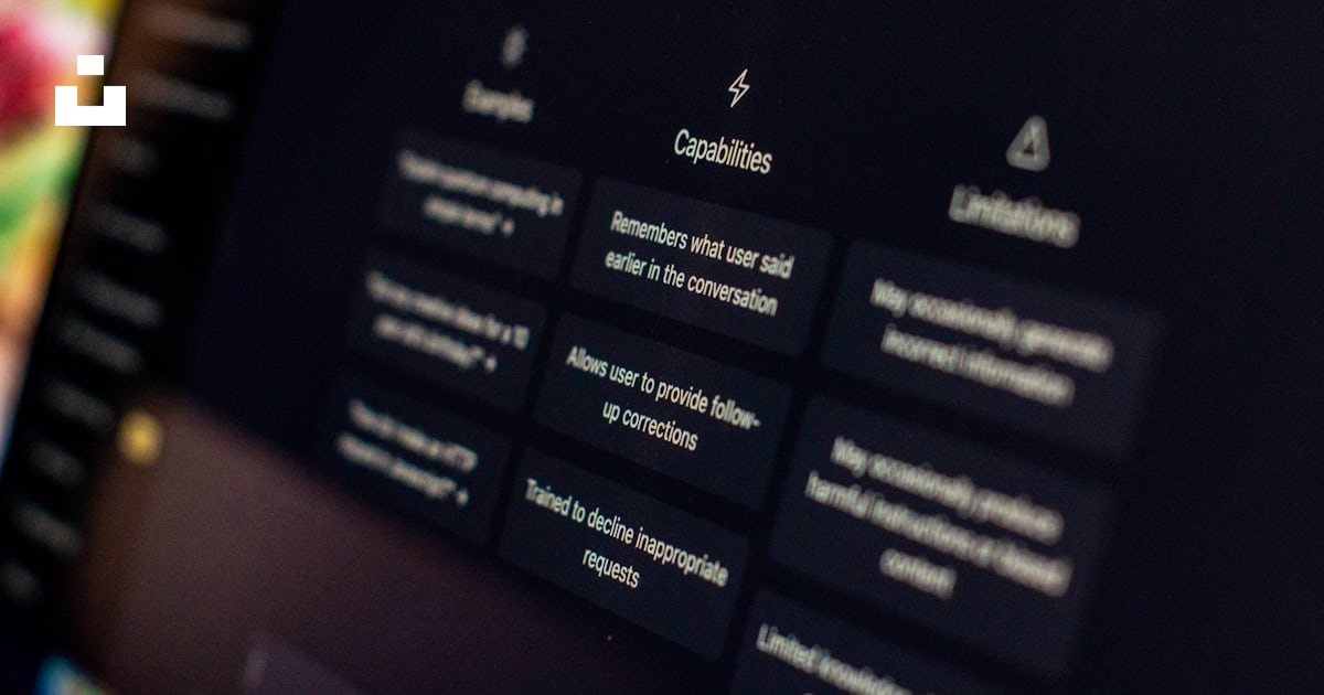 A close up of a computer screen with a menu on it photo – Free ...