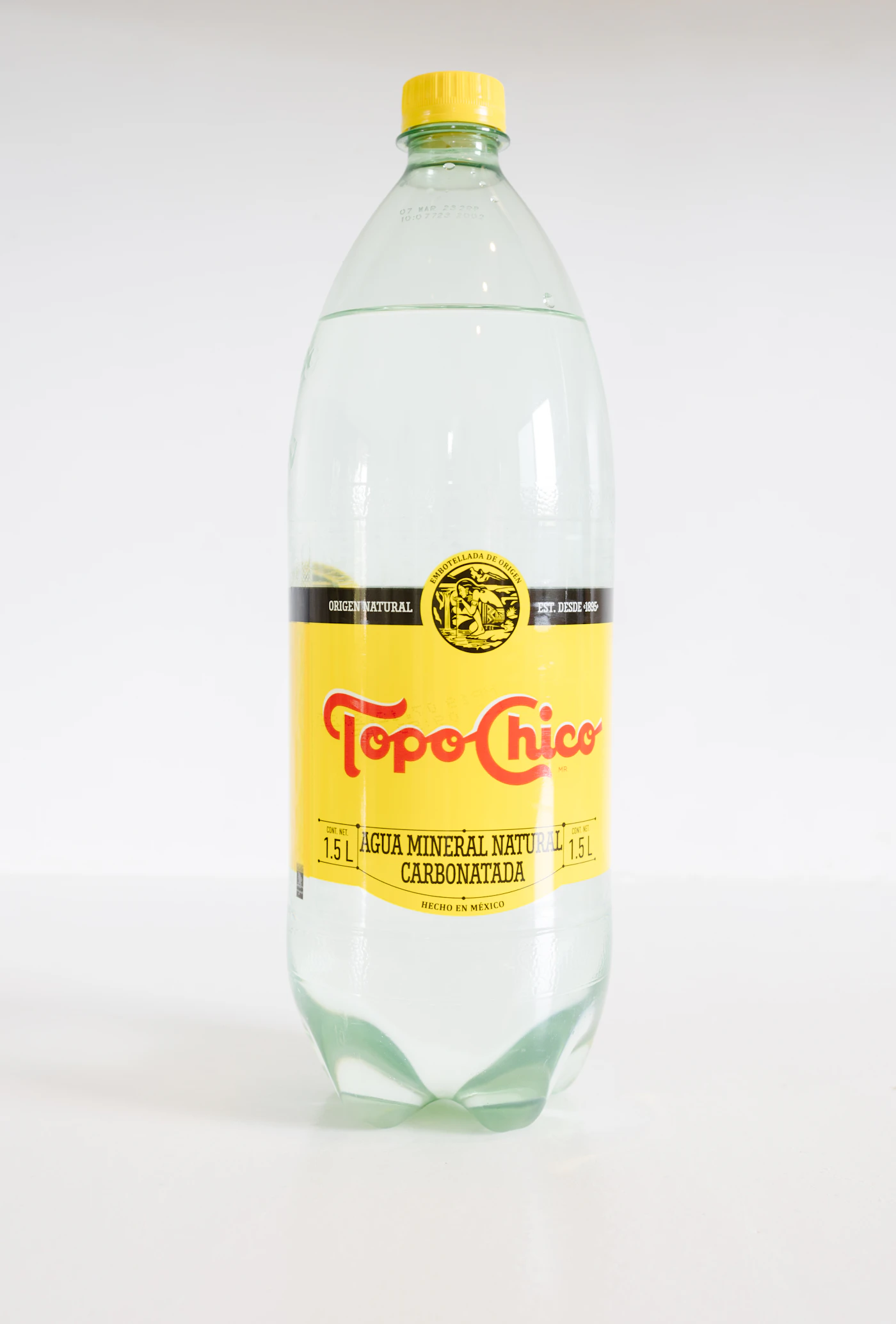 Bottle of sparkling mineral water