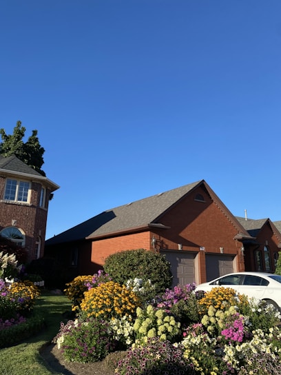 A friendly technician replacing a windshield at a sunny suburban driveway.