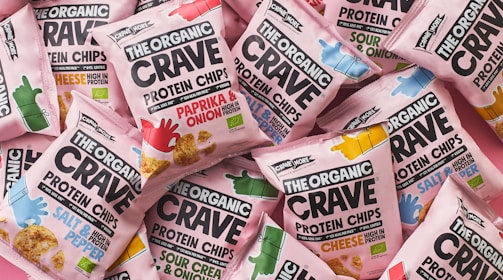 a pile of crave bars sitting on top of each other