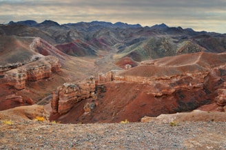 a view of the mountains from a high point of view