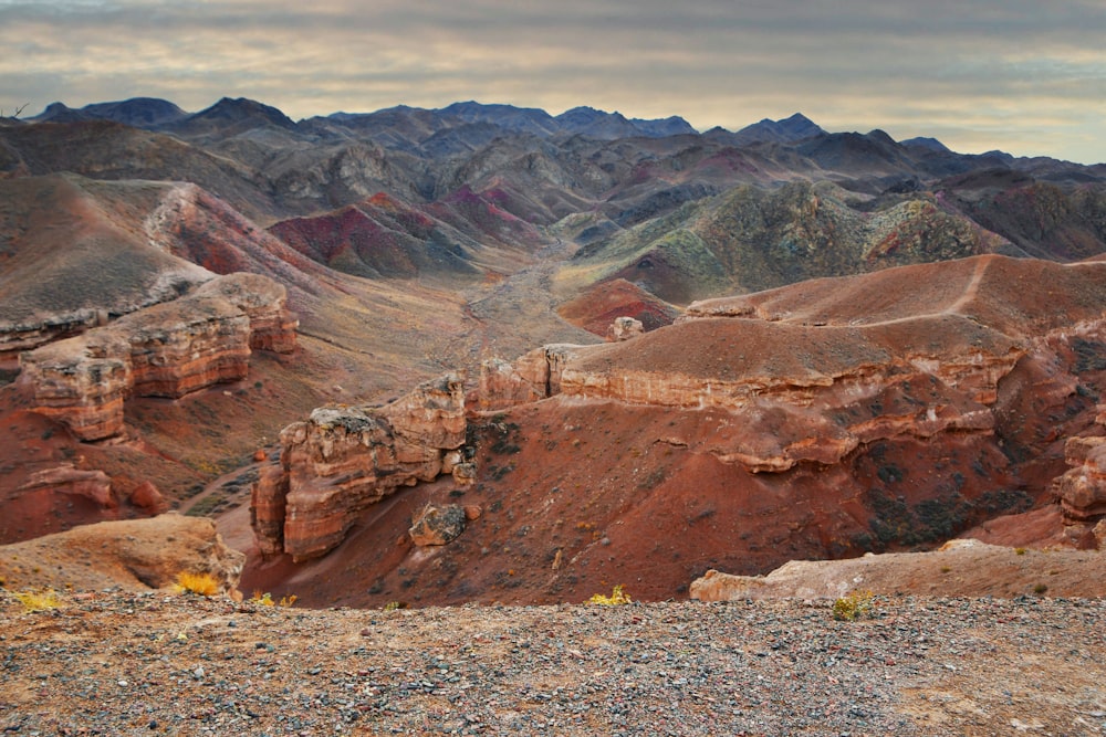 a view of the mountains from a high point of view