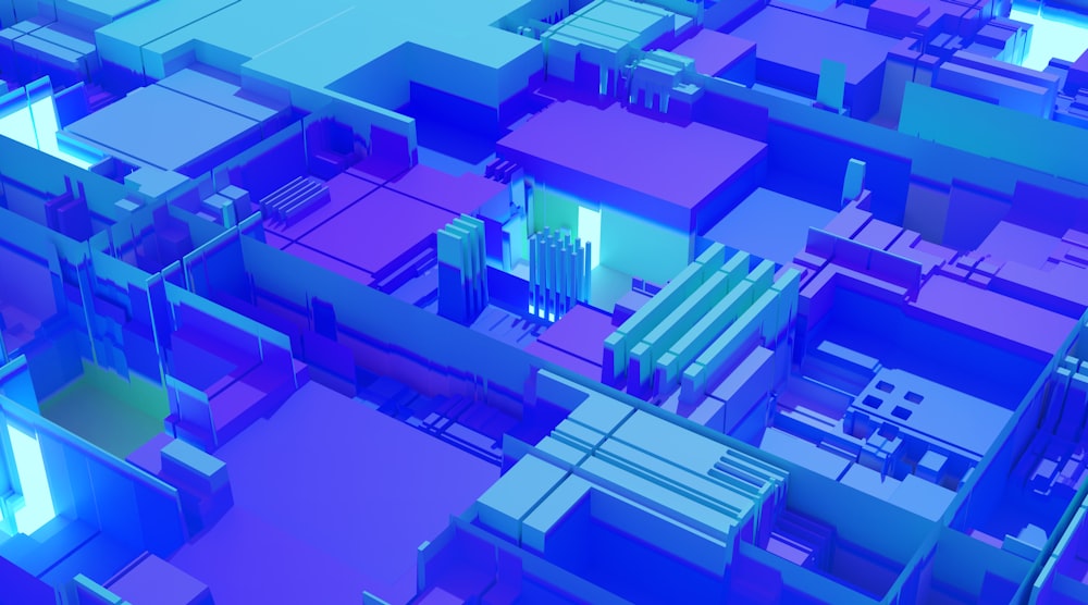 建物がたくさんある都市のコンピューター生成画像