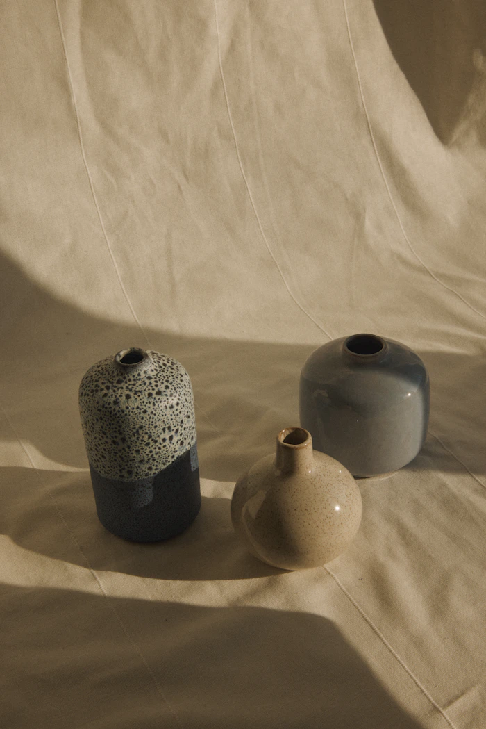 Vase cylindrique émaillé mat