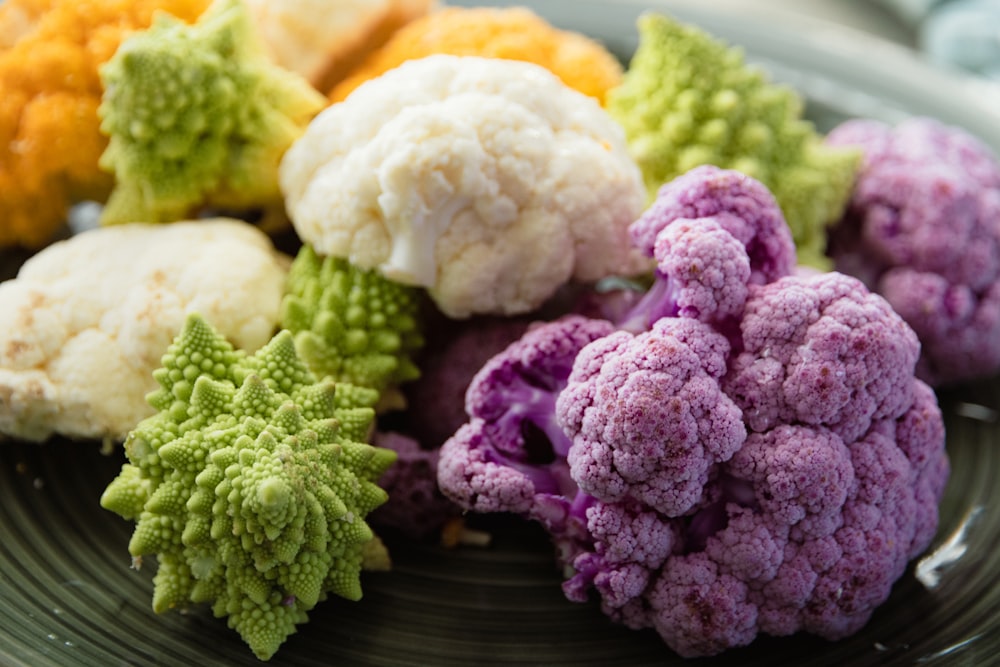 a close up of a plate of cauliflower