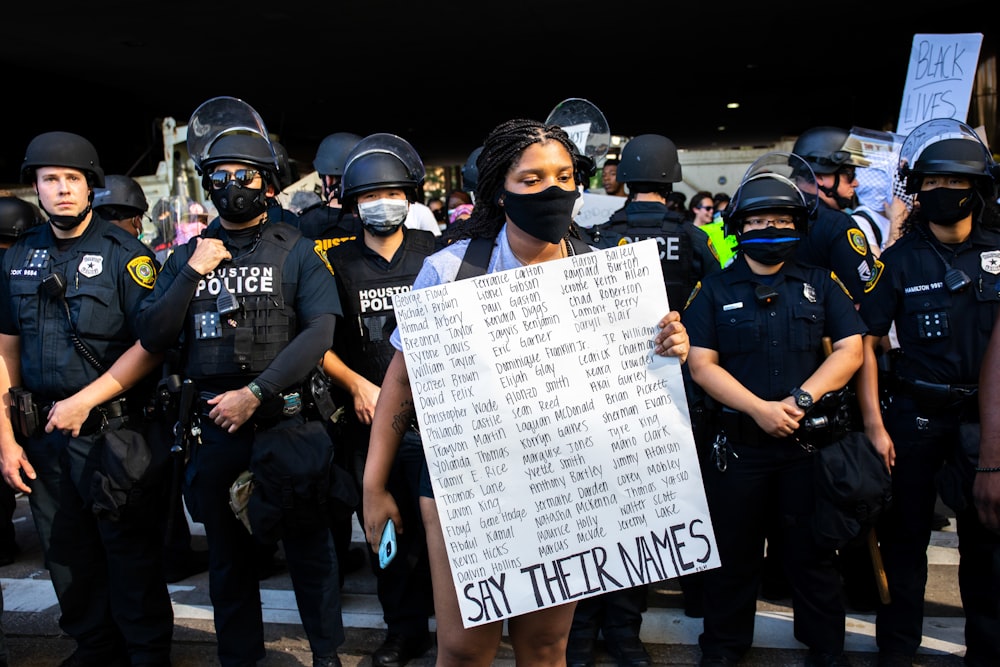 a group of police officers standing next to each other