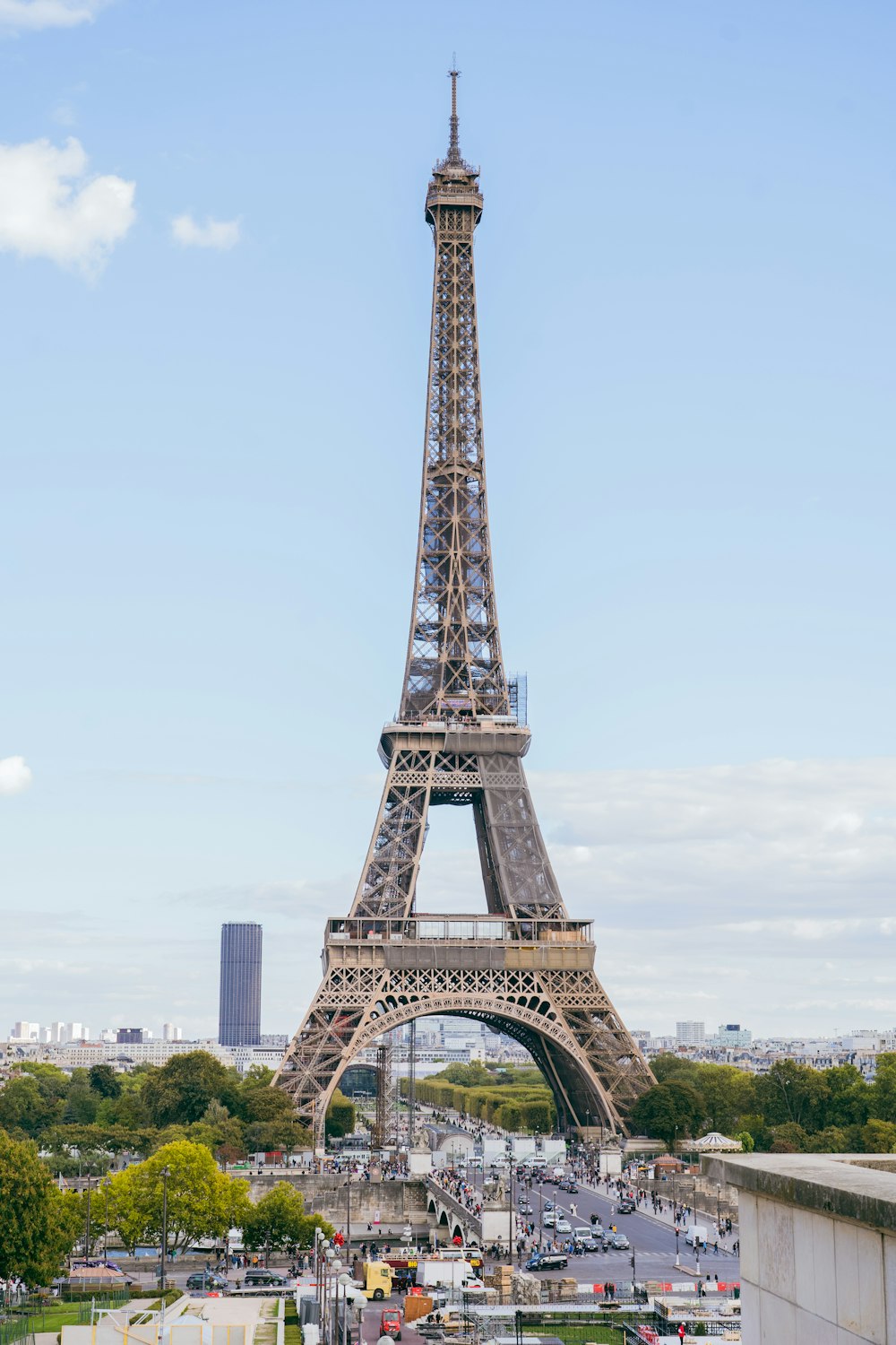 the eiffel tower towering over the city of paris