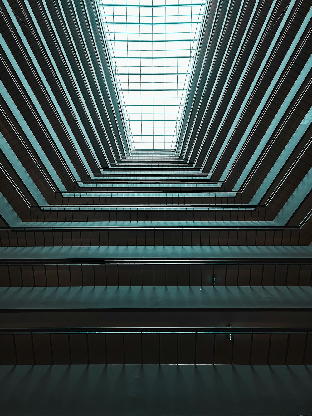 a very tall building with a skylight above it