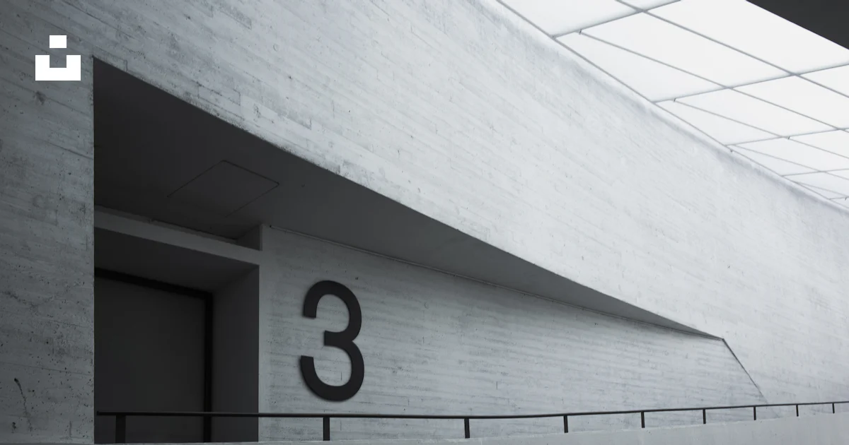 Number 3 Design Building The number three on the wall of a building photo – Free ...