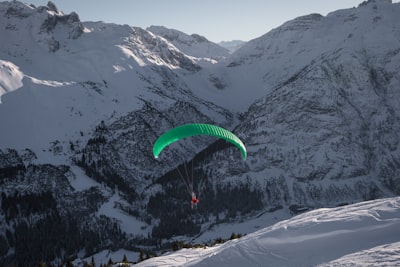 Paragliding from the top of Kriegerhorn.