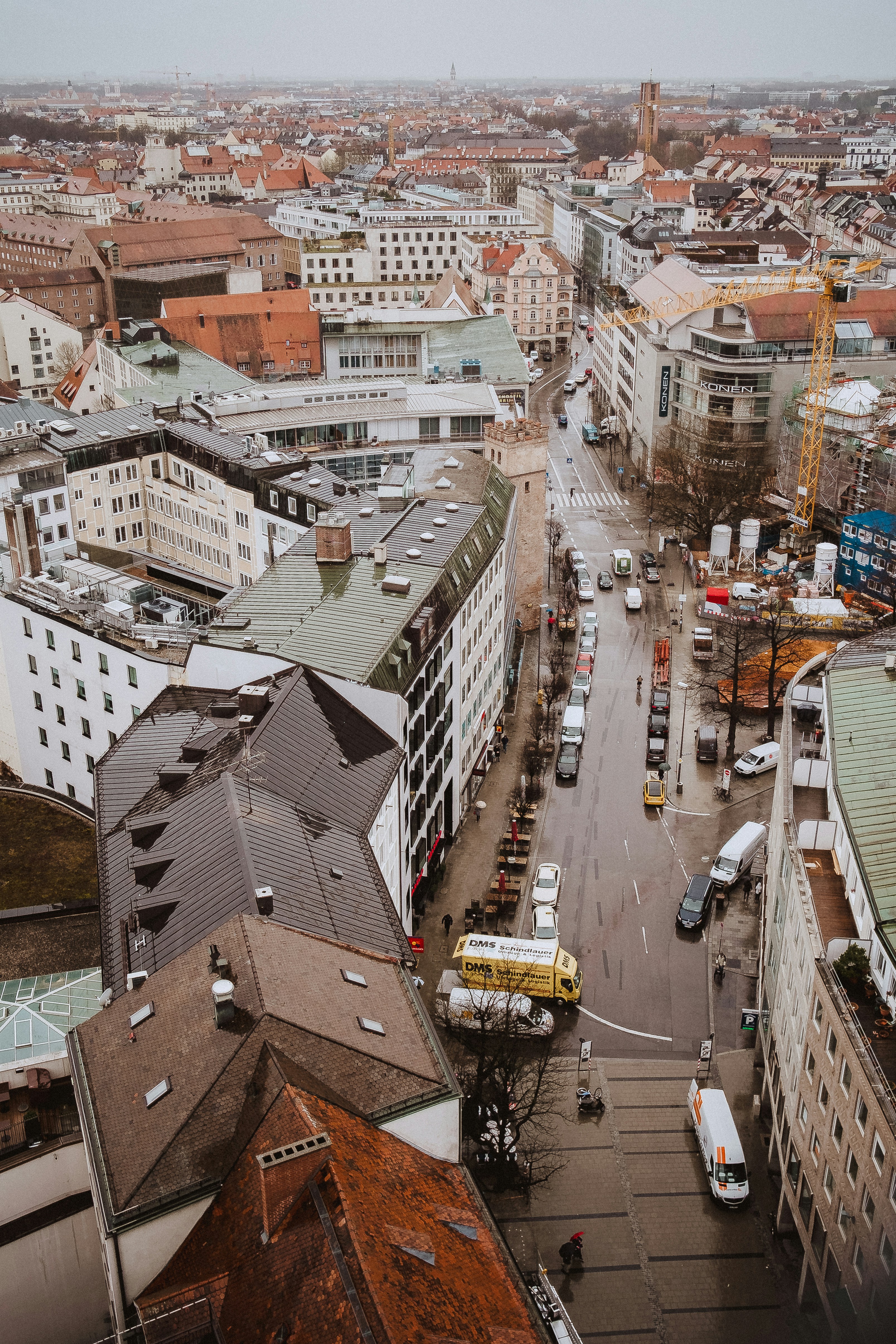 a view of a city from a high point of view
