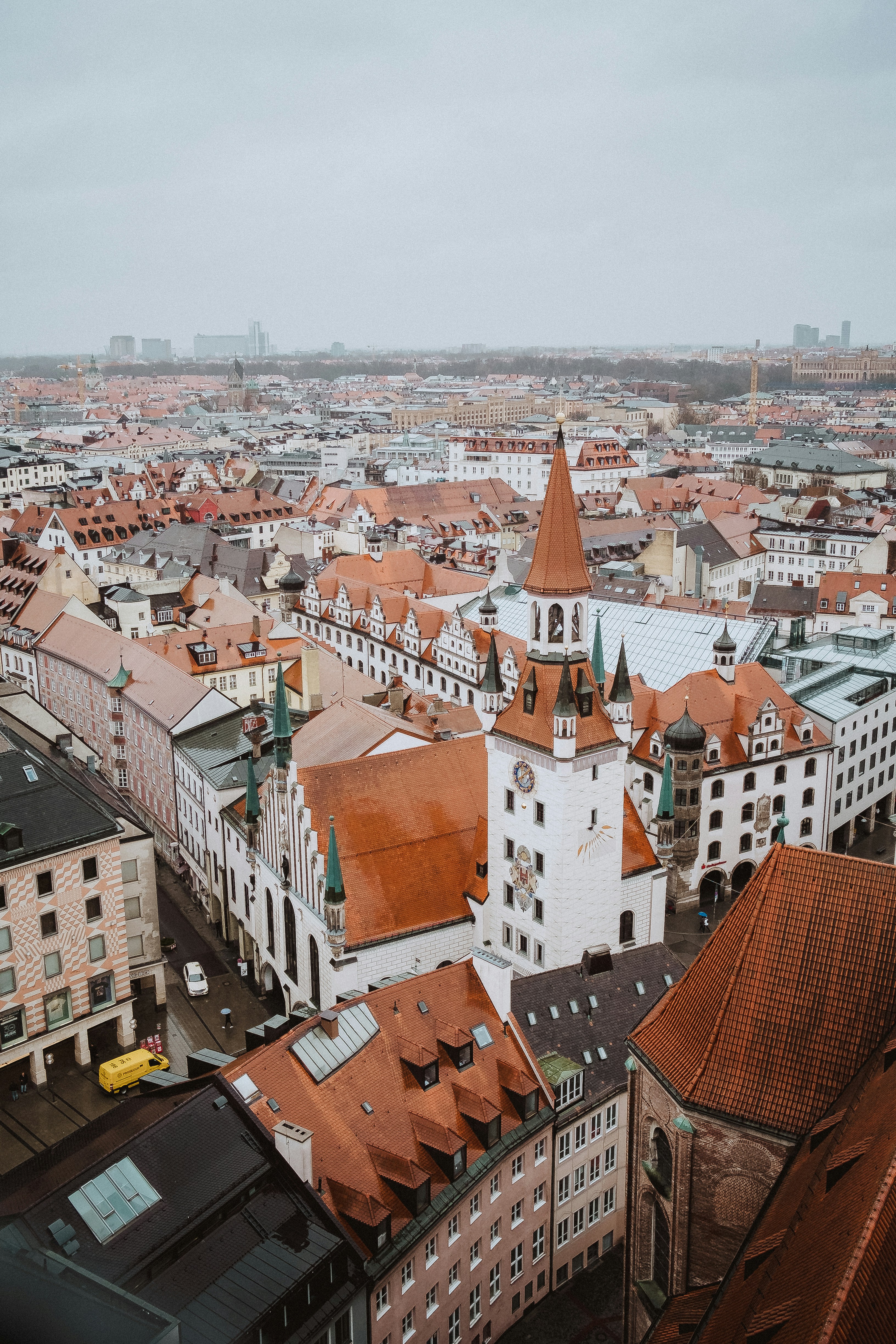 a view of a city from a tall building