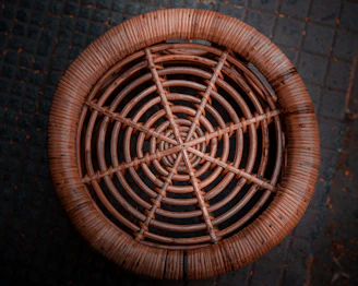 A stylish wicker bar stool showcasing natural textures.