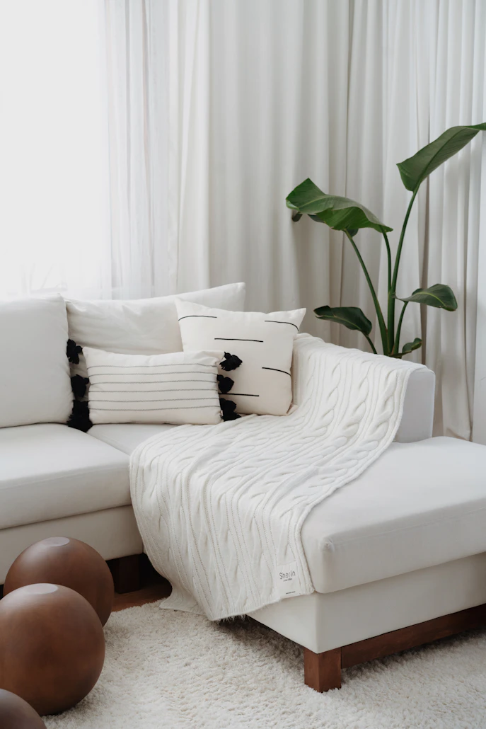 Cream Throw Pillows Set on Budget Home Decor Sofa 2026