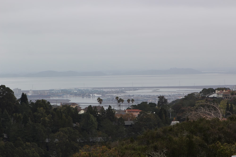 a view of a city and a body of water