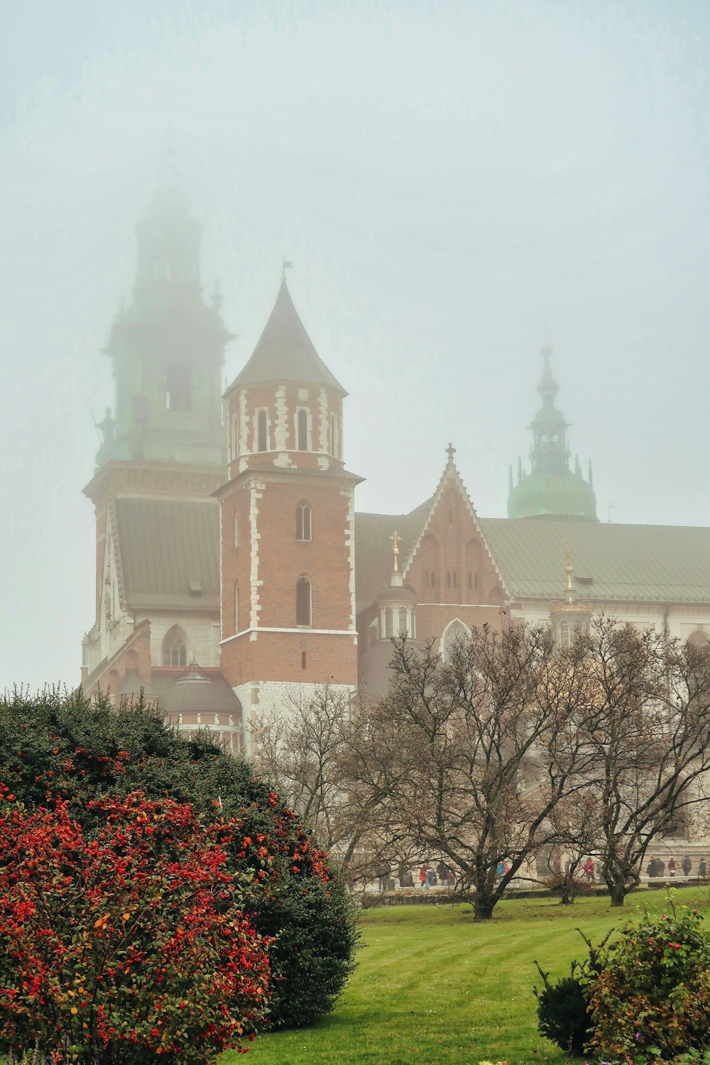 a large building with a clock tower on top of it