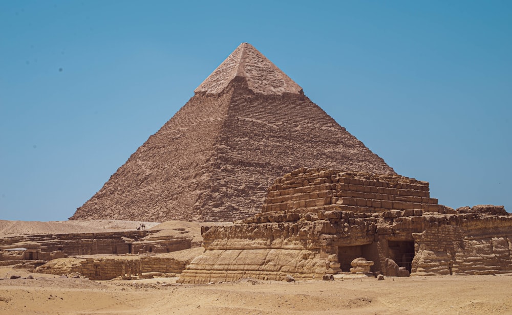 a large pyramid in the middle of a desert