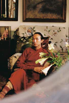 Bright red product arranged with complementary red accessories in a cozy setting