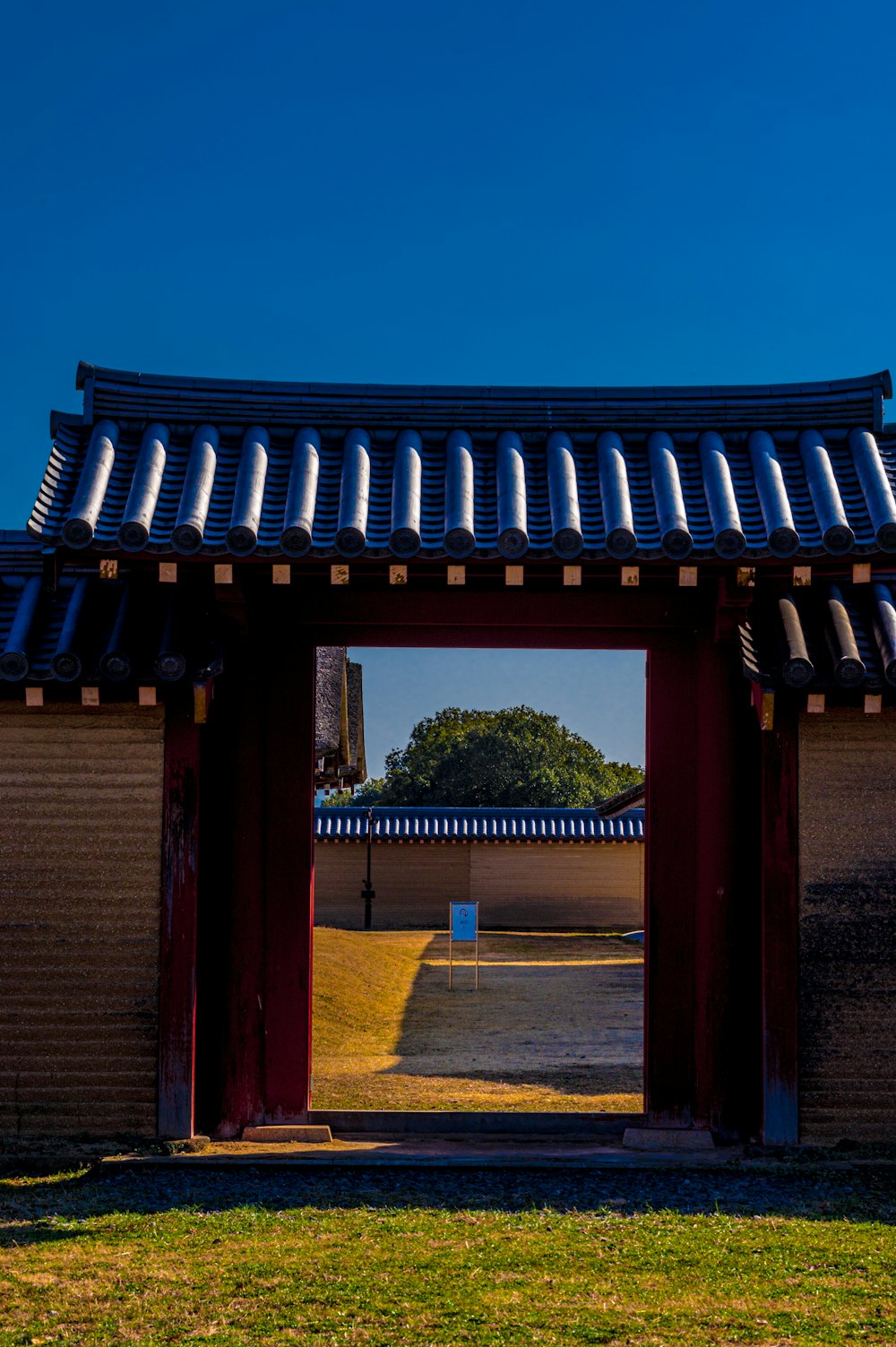 a building with a blue sky in the background