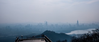 a view of a city from a hill