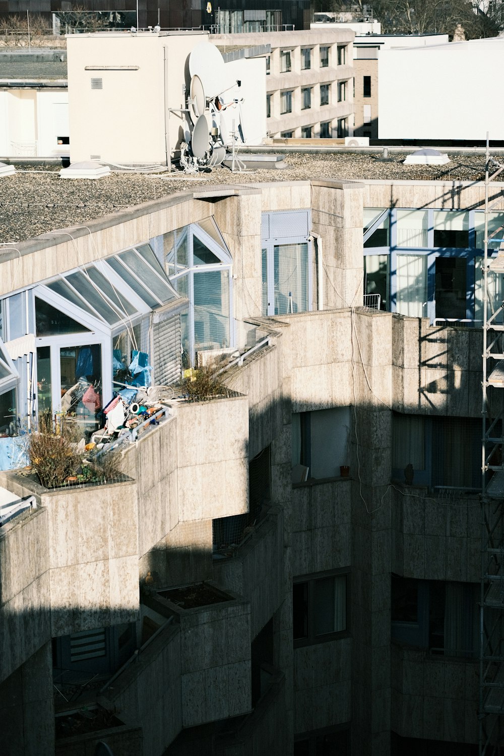 a very tall building with a bunch of windows