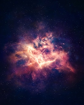 a large star cluster in the middle of a night sky