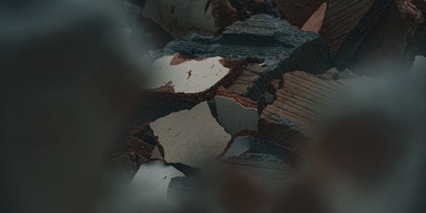 Close-up of crushed stone piles ready for use in road metal and construction projects.