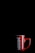 A single red coffee mug with the Nescafé logo is prominently placed against a solid black background, creating a minimalistic yet striking visual.