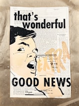 a newspaper with a picture of a man yelling