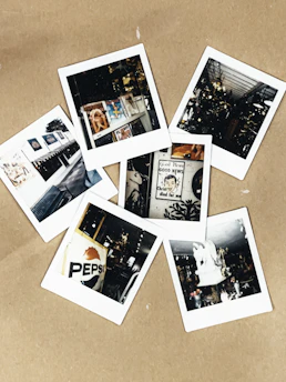 A vibrant carousel of colorful photos capturing everyday moments with a warm, nostalgic glow.