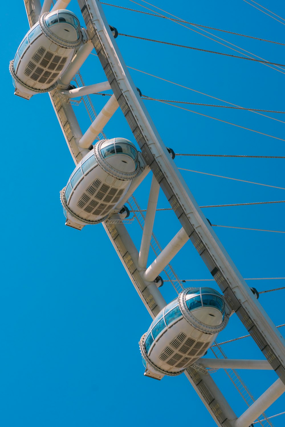 a ferris wheel with a blue sky in the background