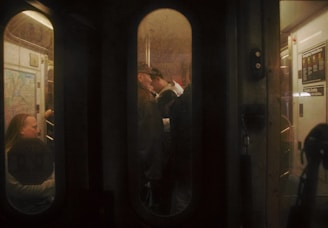 An image capturing the interior of a Cairo metro train during rush hour.