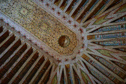 Carved cedar ceiling