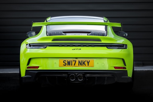 Sporty UK car sporting a vibrant private number plate.