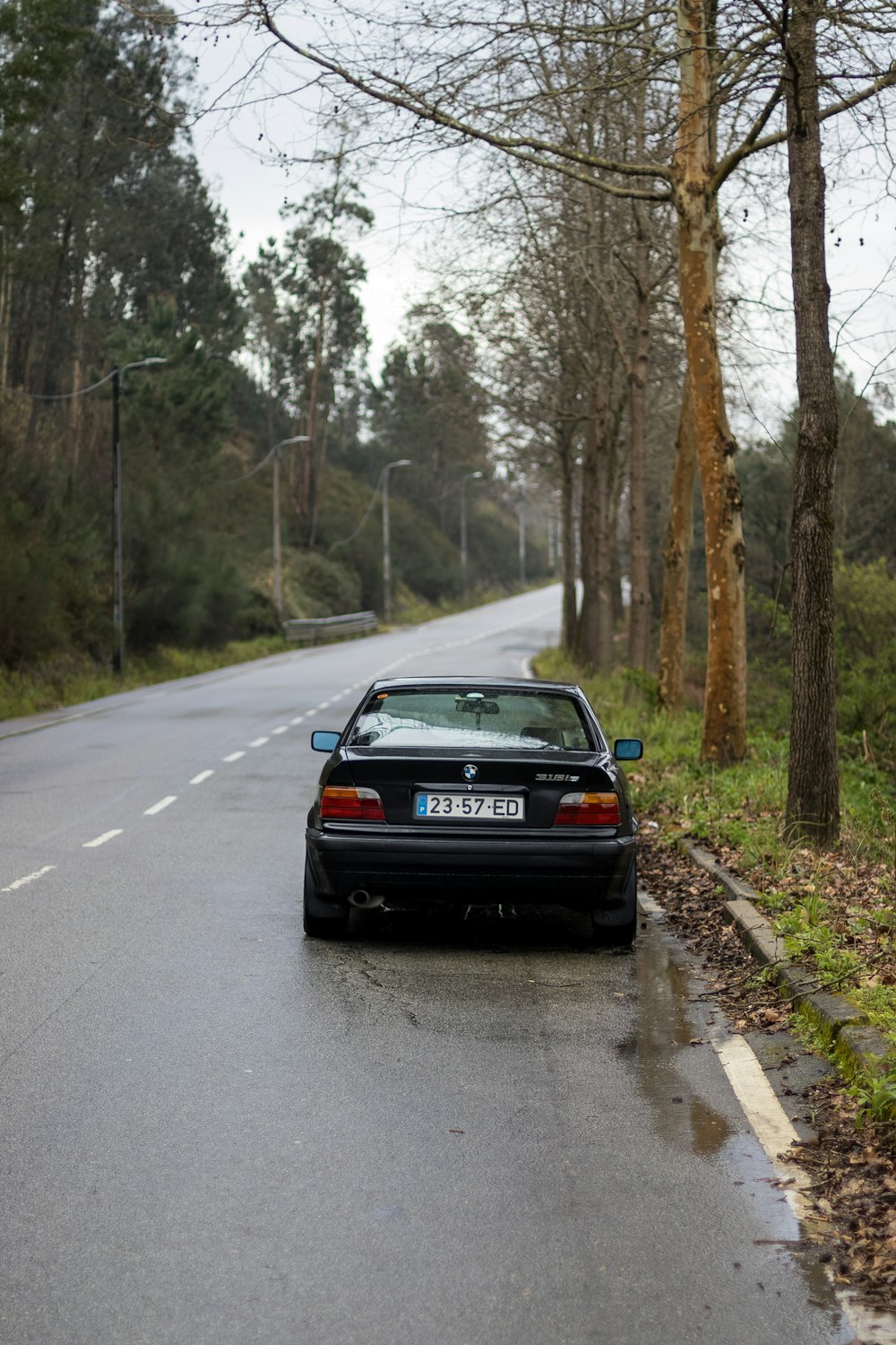 a car parked on the side of the road