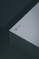 A close-up of a popular gaming console.