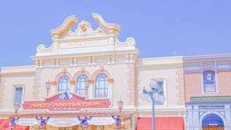 a building with a sign that says the first animation