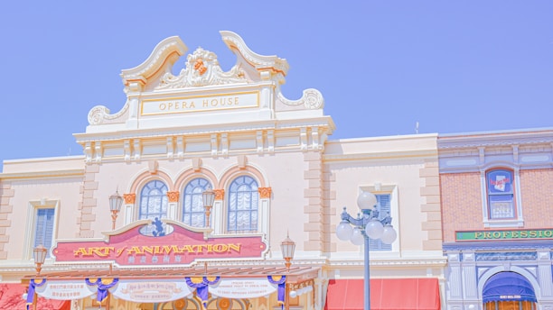 a building with a sign that says the first animation