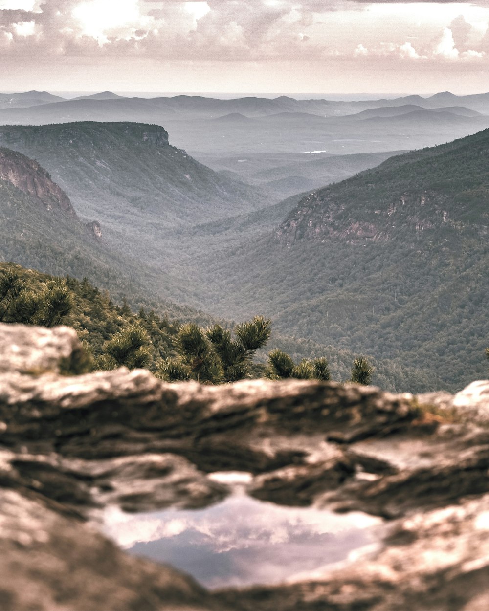 a view of a mountain range from a high point of view