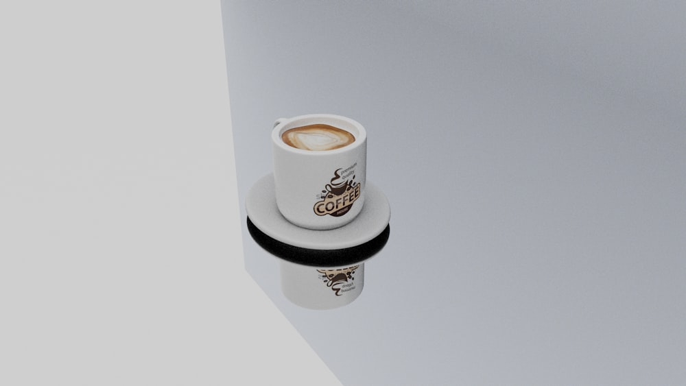 a cup of coffee sitting on top of a saucer