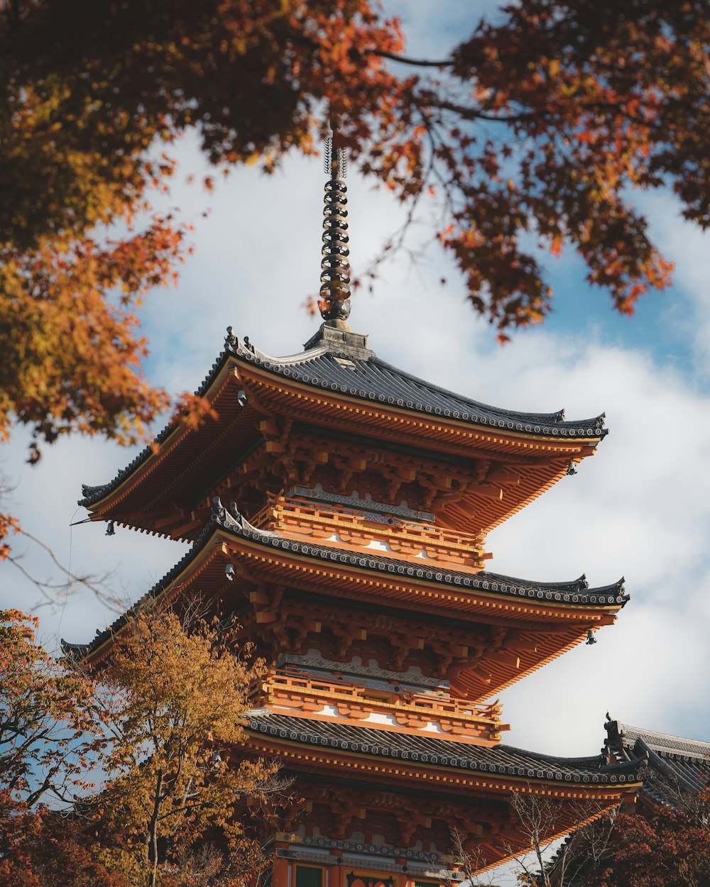 a tall tower with a sky background