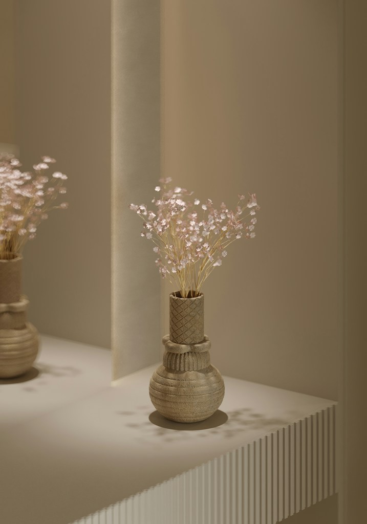 Beige Ceramic Vase