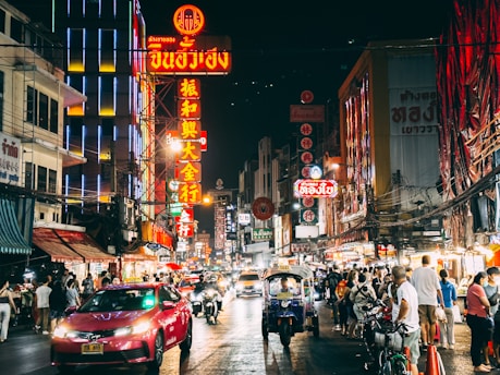 A vibrant in-game scene from Nepal Elite Roleplay showing players interacting in a bustling city street.