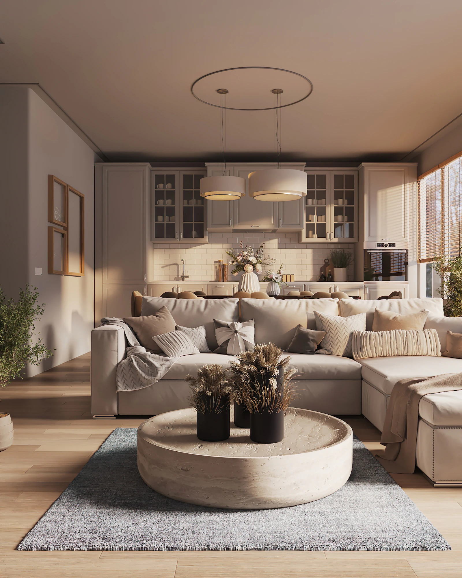 Warm, light-filled luxury interior by Aayna Shetty