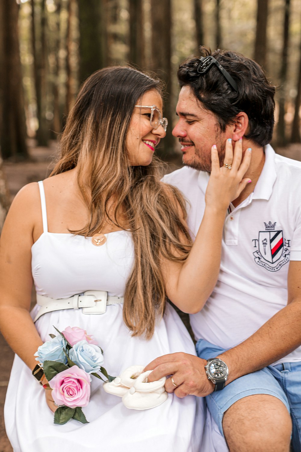 a man and a woman sitting next to each other