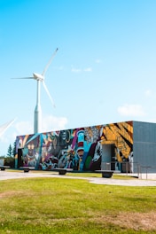 A vibrant depiction of renewable energy solutions and water pumping systems.