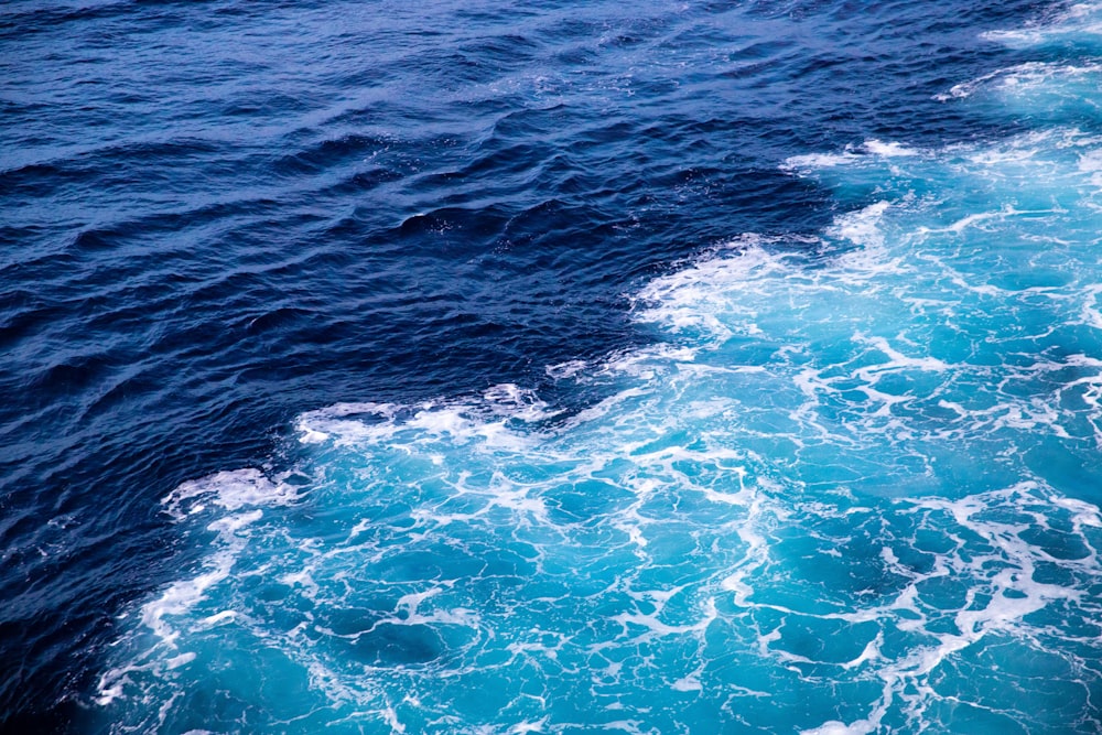 a view of the ocean from a boat