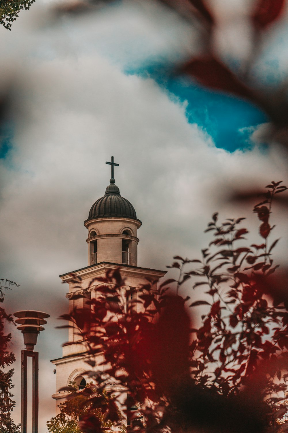 a church with a cross on top of it