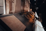 A serene museum interior displaying ancient relics.
