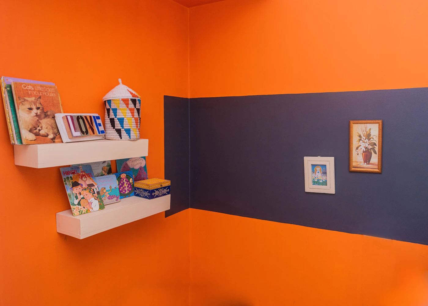 Bright creative playroom wall design Dubai